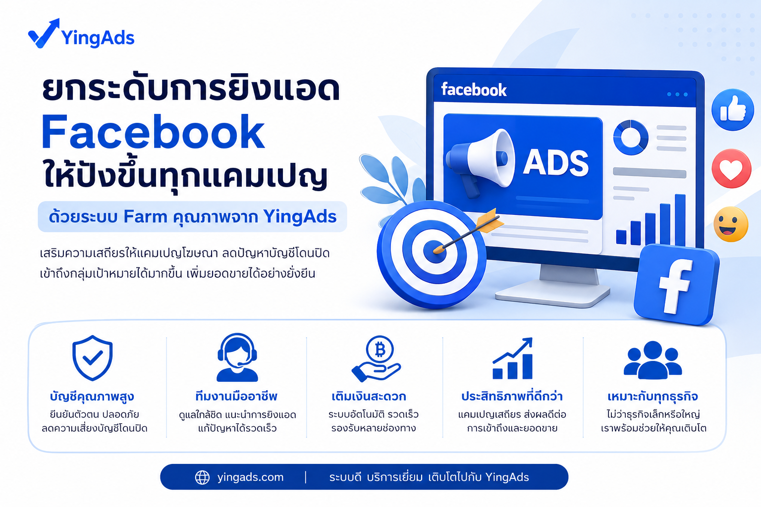 ทำไมสายขายออนไลน์ยุคใหม่ ต้องมี Farm Facebook สำหรับยิงแอด - YINGADS